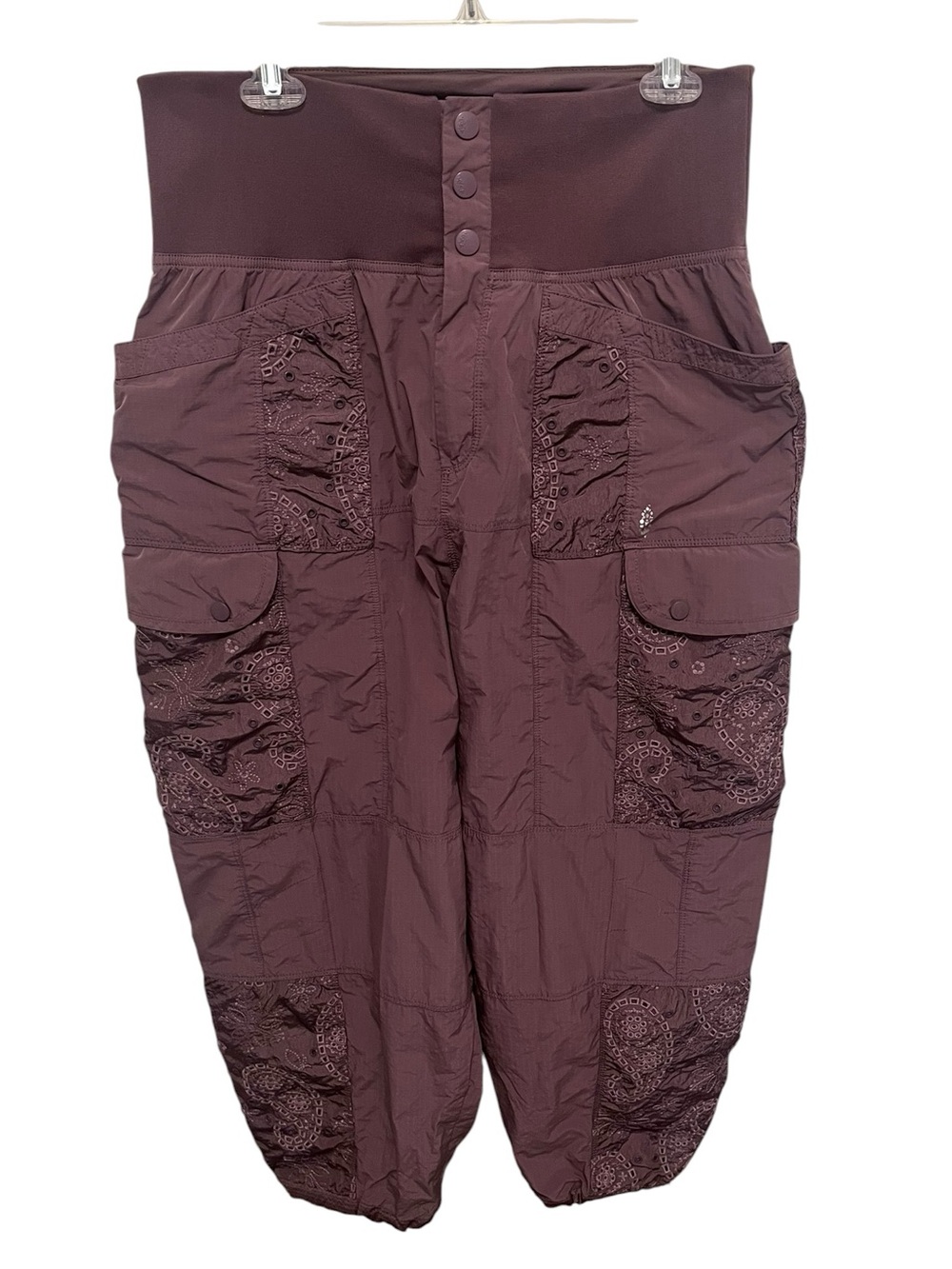 Free People Movement High-Waist Cargo Capri Pants - light plum - Picture 2 of 10